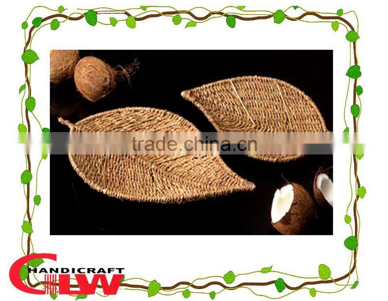 sea-grass leaf trays,wicker tray wholesale,maple leaf shape tray