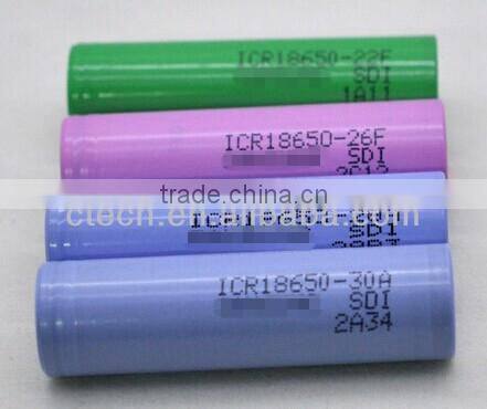 ICR18650-26F 3.6V 2600mAh Li-ion rechargeable 18650 battery