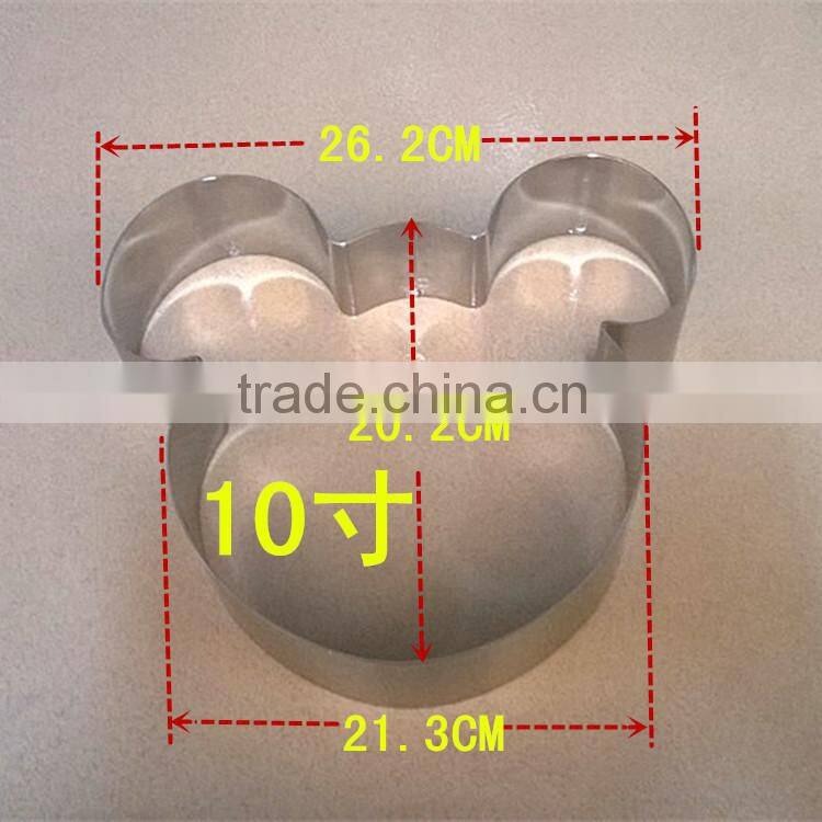 2015 New Design Hot Sale Mickey Mouse shaped Stainless Steel cake mould
