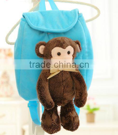 plush monkey backpack/plush monkey bag/plush monkey bag toy