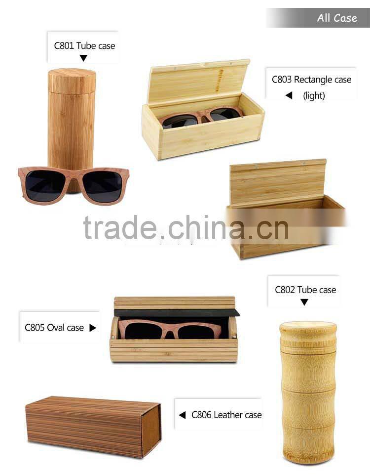 Bamboo tube case for bamboo sunglasses, wood cylinder sunglass case