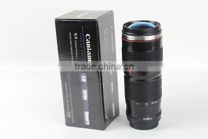 Small Black 3rd Generation Stainless Steel Camera Lens Cup for Canon 70-200MM