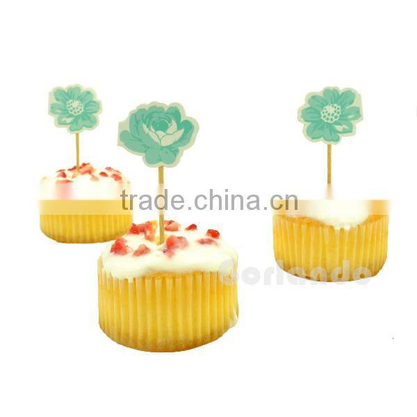 New style hot sell flag bamboo party cocktail food stick