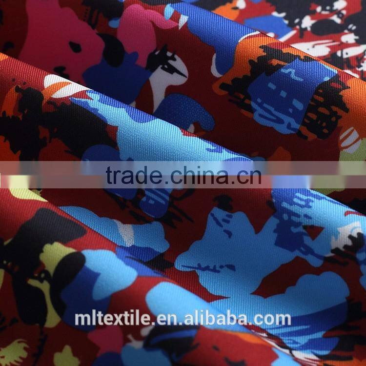 95%polyester5%spandex scuba air layer digital printing fabric for garment and t-shirt
