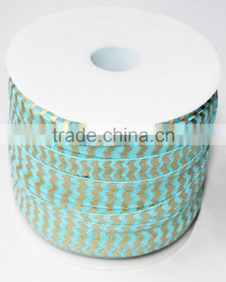 Floral Print Fold Over Elastic for Baby Headbands Choice color of 5/8 inch FOE Elastic By The Yard