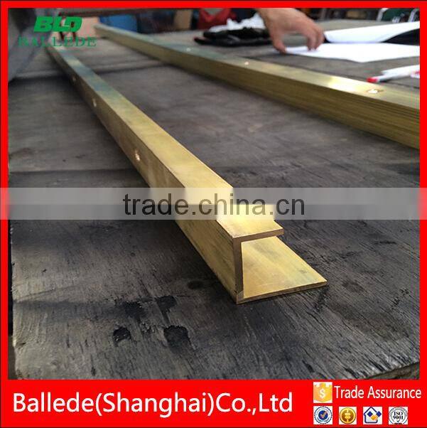 extruded Channels brass profiles