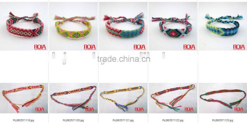 Promotion colorful cotton bracelet