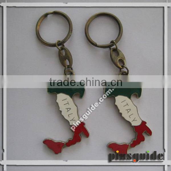Professional Manufacturer Metal Printed City Or Country Names Landmark Keychain For Travel Enthusiast