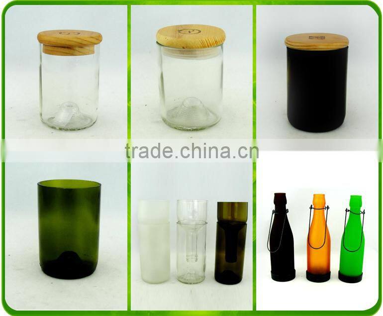 China Supplier Clear Decal Glass Candle Holder