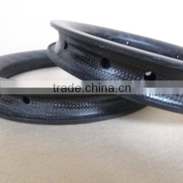 12K matt 12inch carbon rim 203 BMX rim 10H clincher