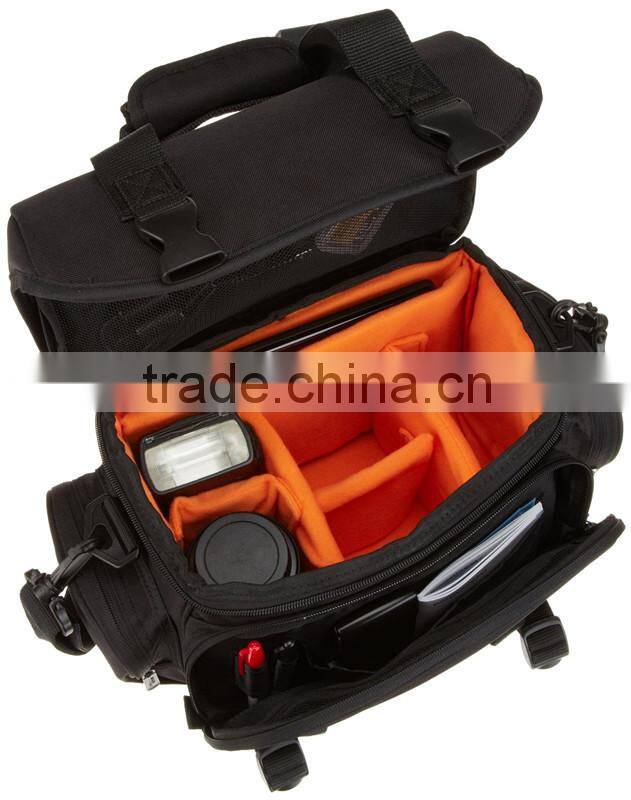 Large DSLR gadget bag china supplier , orange interior