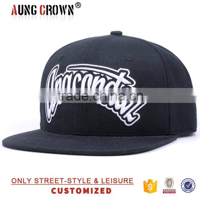 3d embroidery short bill snapback caps