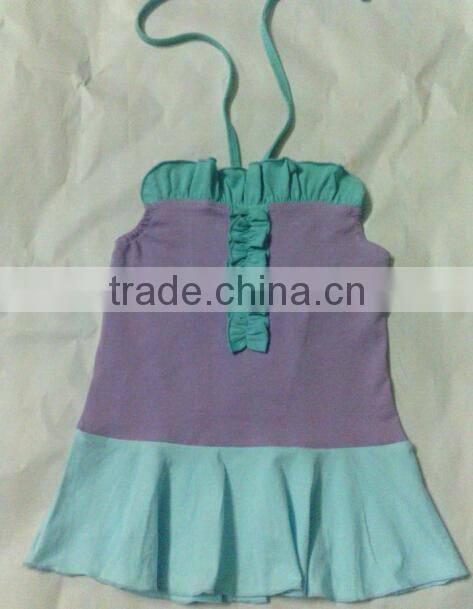 Wholesale round neck kids plain t shirts halter kids shirt made in china