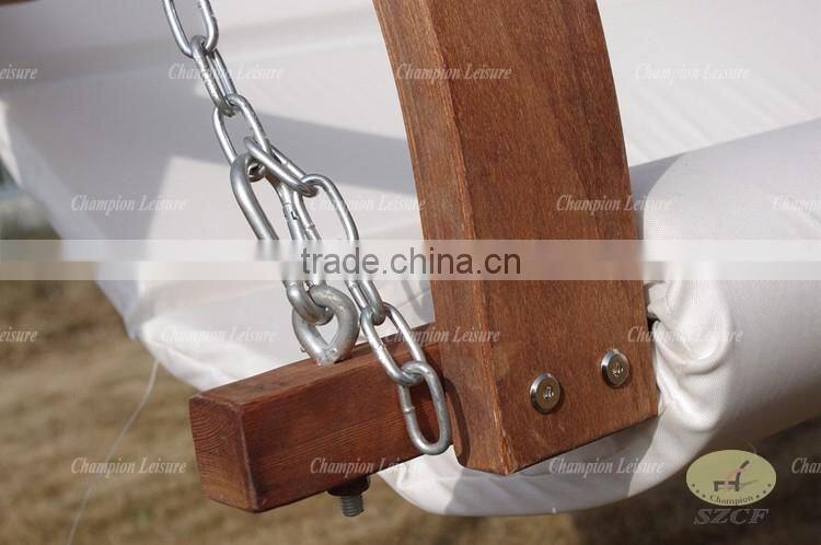 solid wood double seat hanging chair
