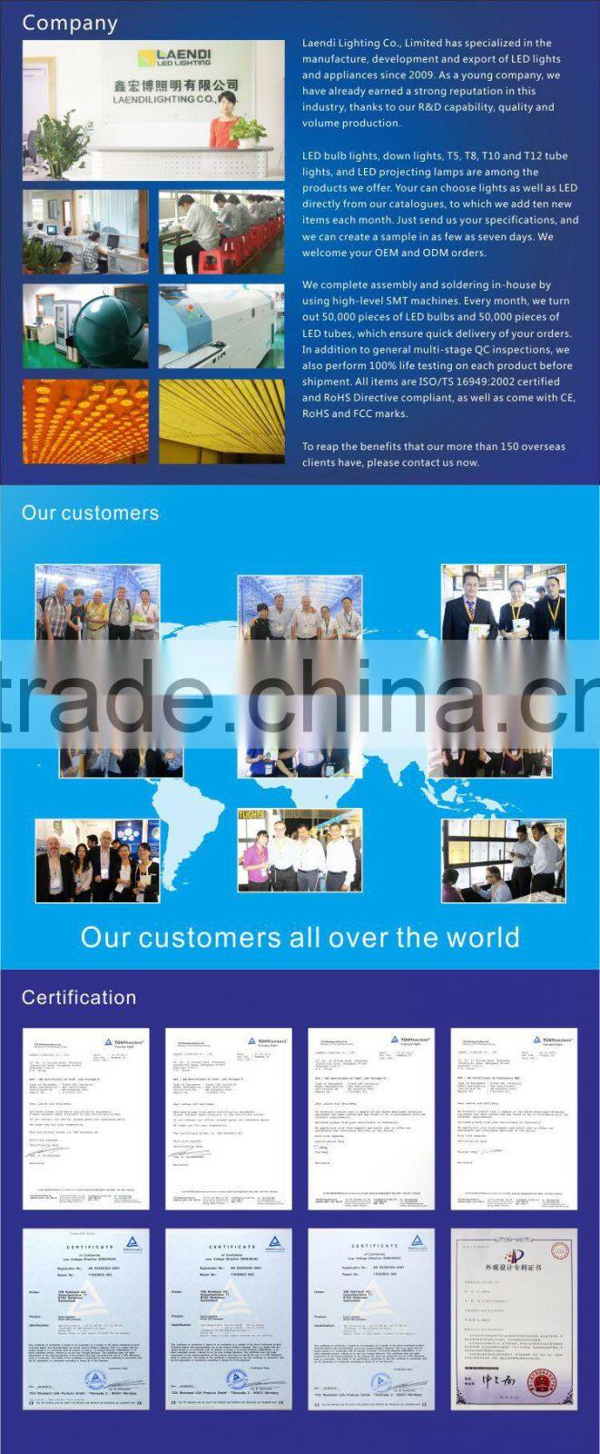 High power 30w t8 fitting led tube 4ft with waterproof ip65 rate