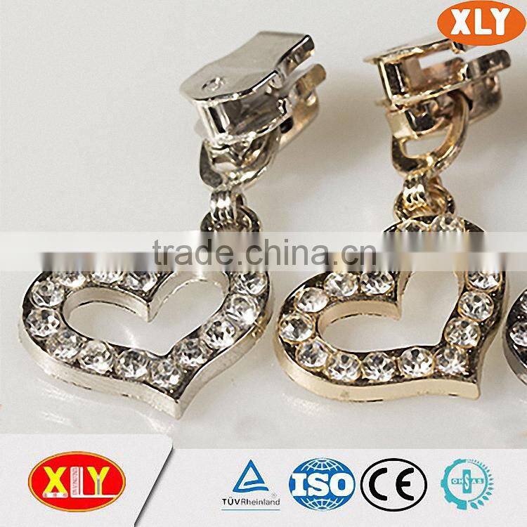 high quality wholesale black rubber puller yg metal zipper slider