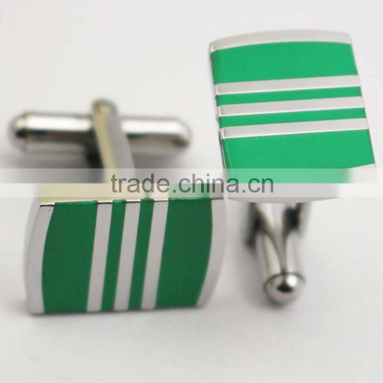 New Design Blue Silver Copper Cufflinks Custom