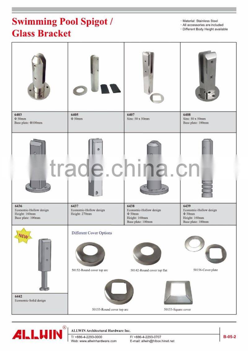 Square Good Electroplating Zinc Glass Railing Clamp