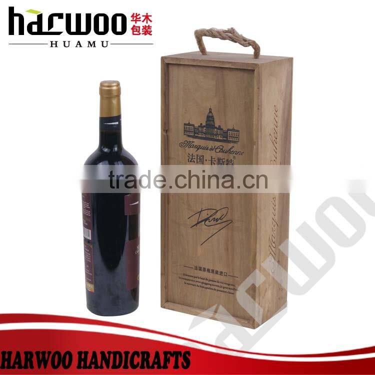 wood good quality handmade unfinished wooden wine box