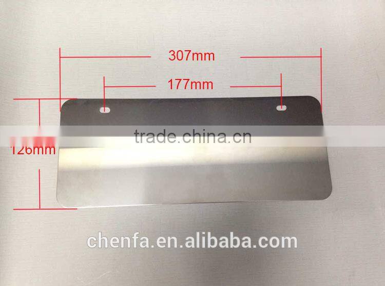 Hot sale Car License Plate American standard Nature color Stainless steel Embossed Blank License Plate ,Metal Car number plate