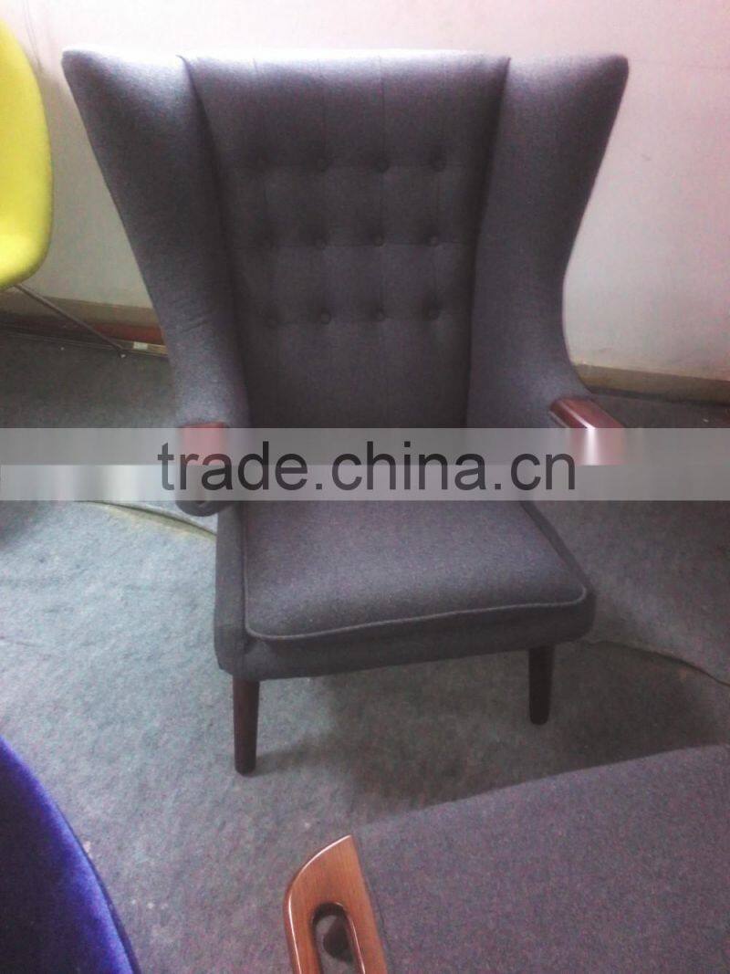 Hans J Wegner classic design papa chair with ottoman