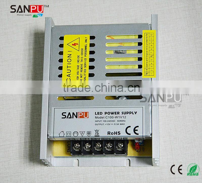 Sanpu new sale ultra thin 60w 12v led strip single output open frame power supply case