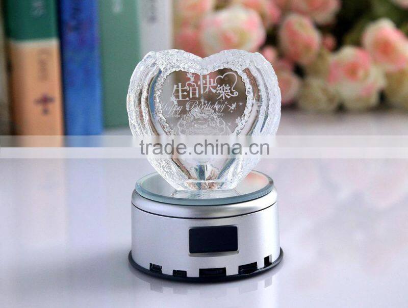 Newest Design Crystal Heart Shape Photo Frame