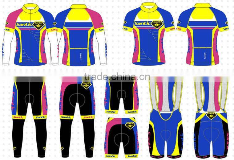 2015 new design sublimation short men bib cycling wear collection