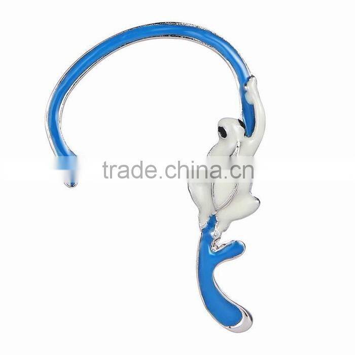 Wholesale lighted jewelry fancy animal earring frog charm ear cuff