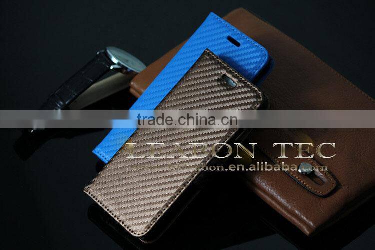 carbon fiber Leather Case Cover for iPhone 6 Plus, Magnetic Flip Cover PU Wallet Leather Case for iPhone 6