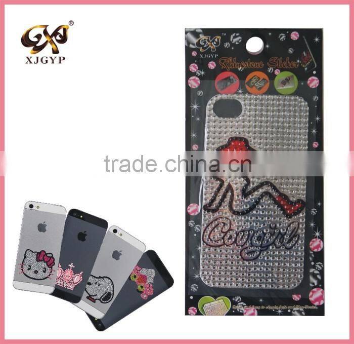 glitter sticker for iphone 5 /cell phone diamond stickers /mobile phone case stickers