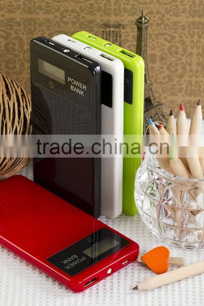 Private Mould Ultra Thin 6000mah Portable Power Bank with LCD Display Screen