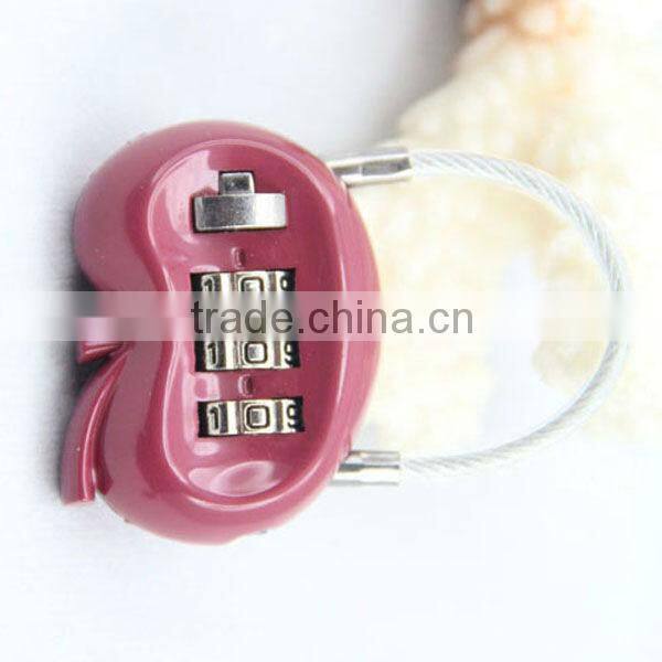 Kidney Shaped Medical code safe luggage and suitcase wire padlock