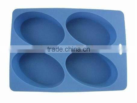 4 cavities handmade silicone flower soap molds