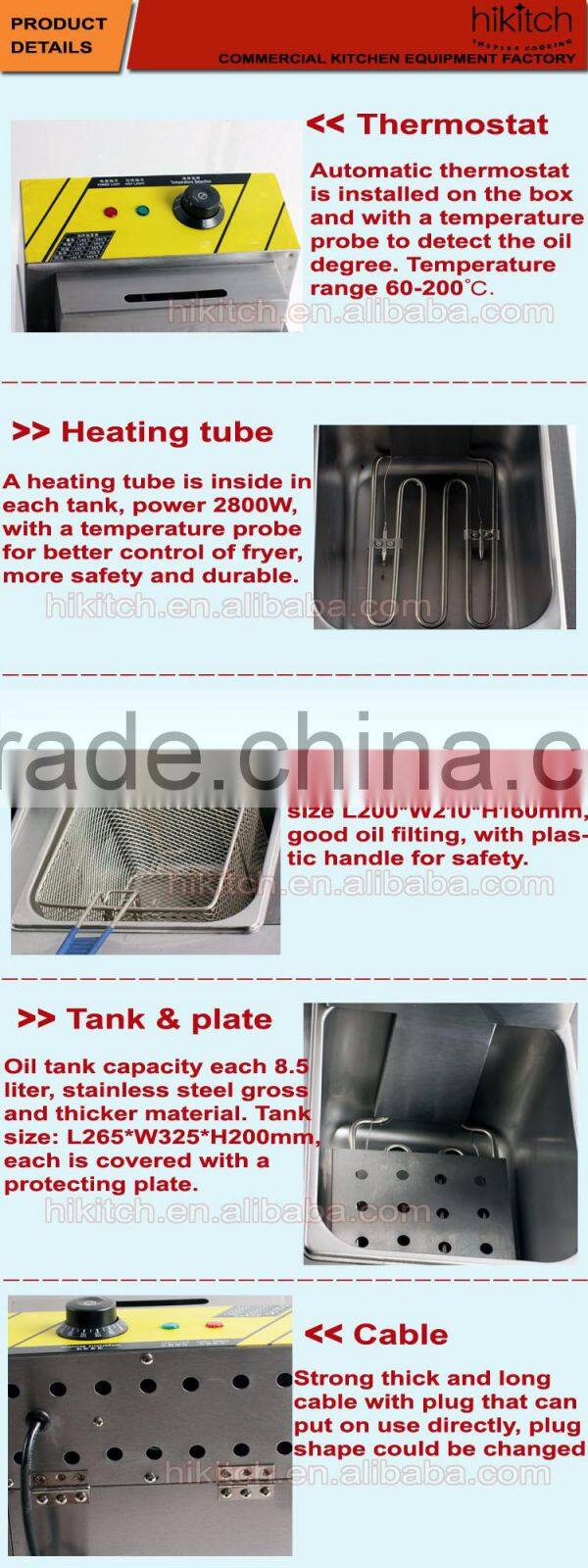 Desktop deep fryer electric steak chicken fryer fast food cooking equipment