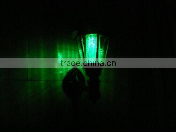 Solar Led Wall mounted Retro Hexagon lamp light led Decorative Court colored led lawn garden lamp light.