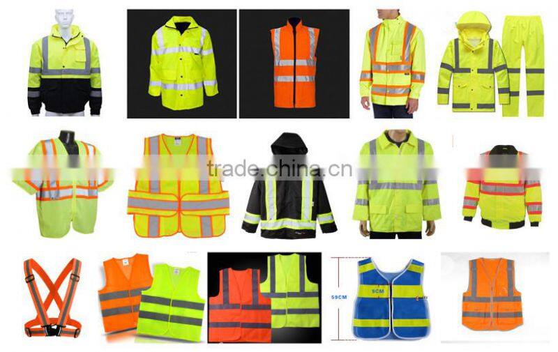 American Europe style polyester mesh high visibility lime green/yellow safety reflective jacket