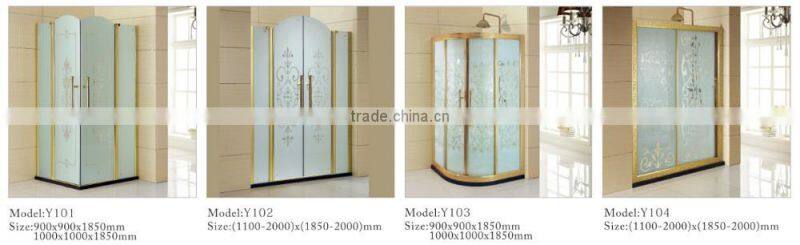 Y101 glass shower room sliding shower enclosure