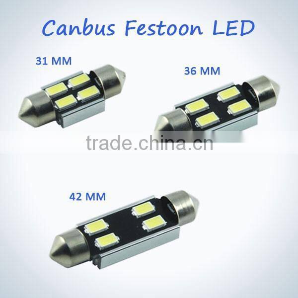 Canbus 5730 smd festoon led lights auto parts with aluminum