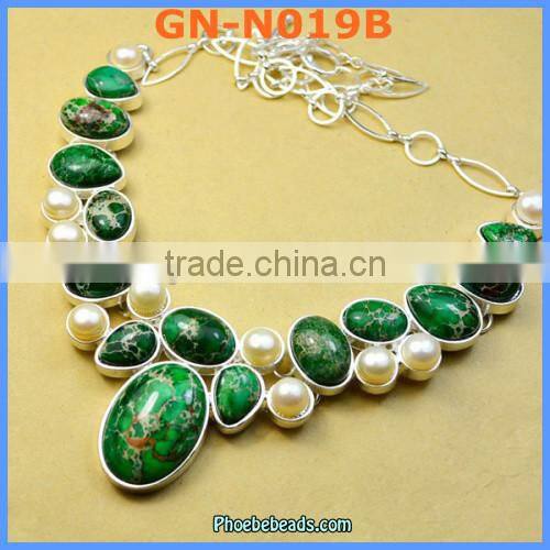 Wholesale Luxury Purple Regalite Handmade Gemstone Necklaces With Pearl GN-N019