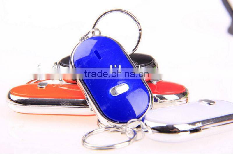 Electronical whistle wallet led light key finder keychain