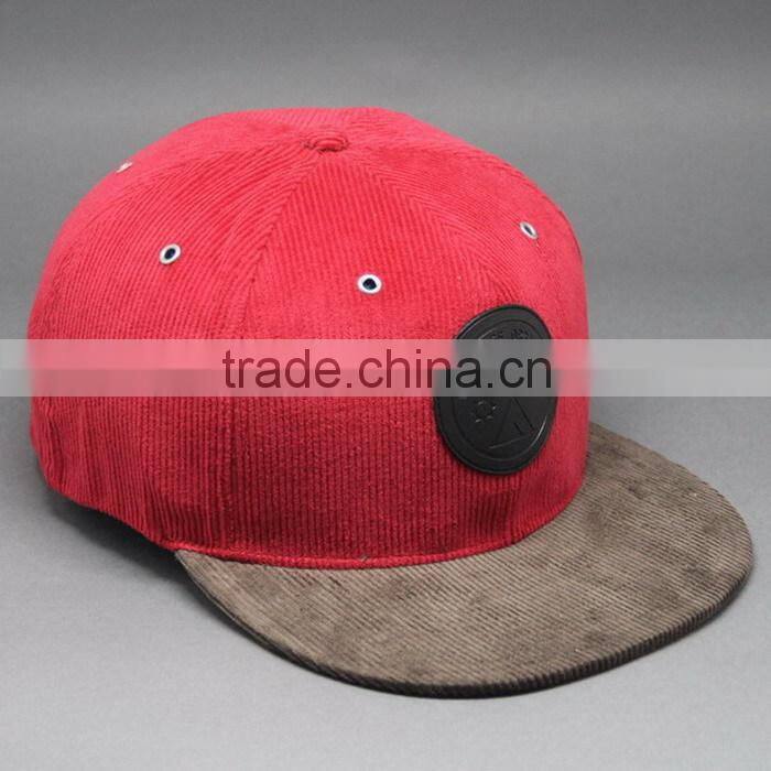 WHOLESALE PU LEATHER LOGO BRIM SNAPBACK HAT CUSTOM LOGO