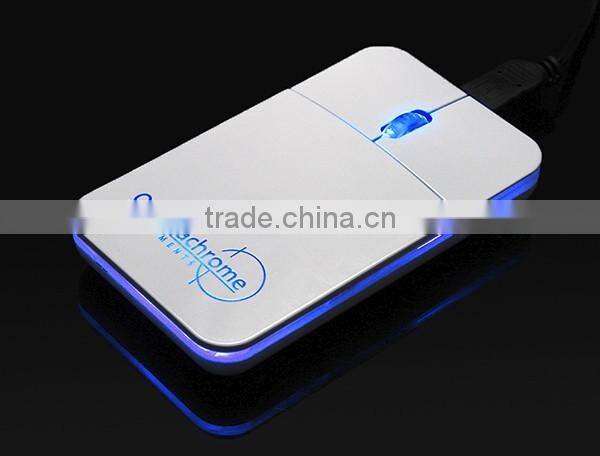 Flat LED Light Up Wired Mouse