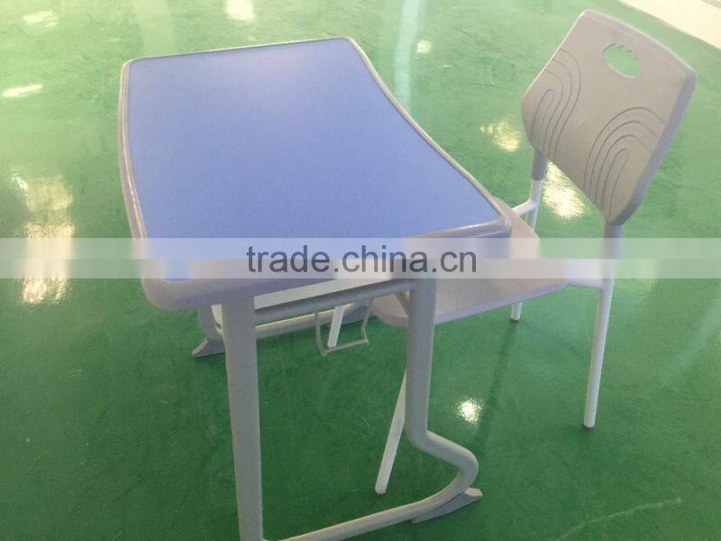 children's modern plastic cheap school desk with bench HXZY037