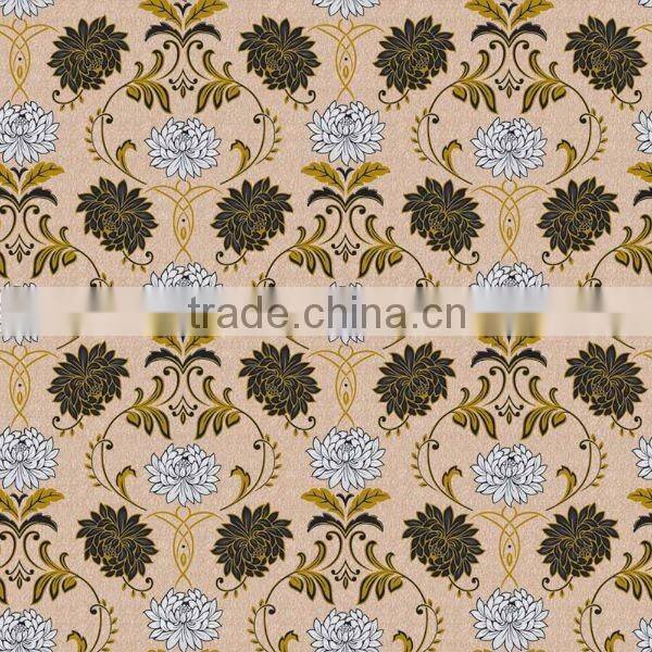 Laminated PVC tablecloth with non-woven as backing.