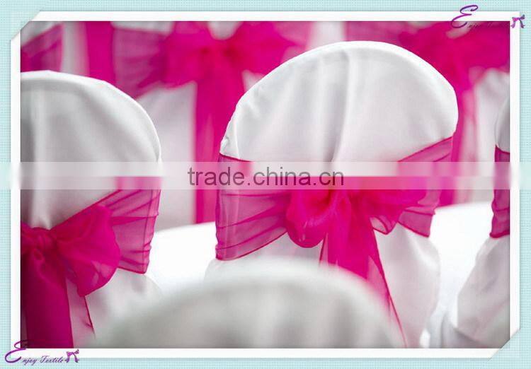 YHS#25 organza polyester banquet wedding wholesale chair cover sash
