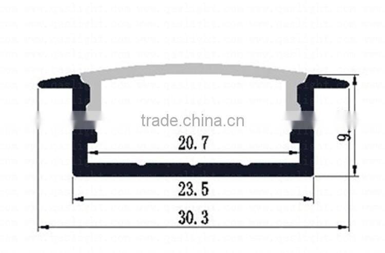 QS-A51 30x10mm linear light housing LED Aluminum Profile Show Box