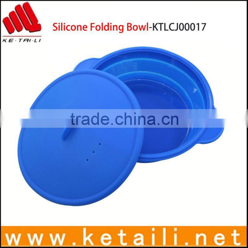 Good quality silicone folding washing up bowl, microwave safe silicone bowls
