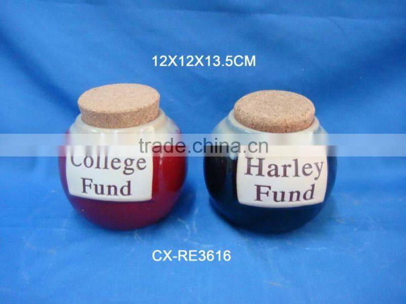 Elegant light blue cement decorative candle jars with copper lid match wedding ornament