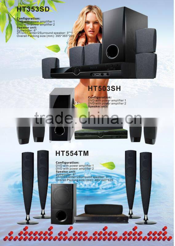 5.1 Home theater speaker with DVD/wireless speaker factory